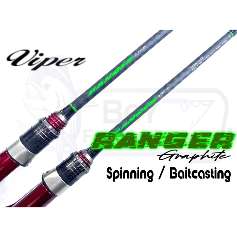 2022 VIPER RANGER SPINNING BAITCASTING FISHING ROD | Shopee Malaysia