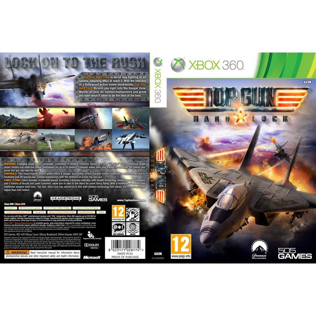 Top Gun: Hard Lock (Microsoft Xbox 360, 2012) for sale online