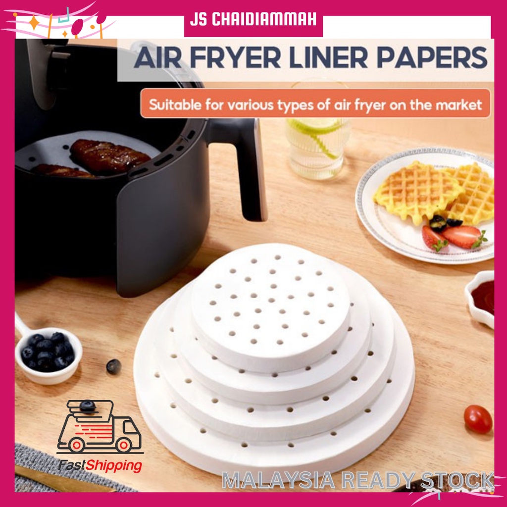 100 Sheets Air Fryer Non-Stick Steamer Paper Liner Oil Absorbing