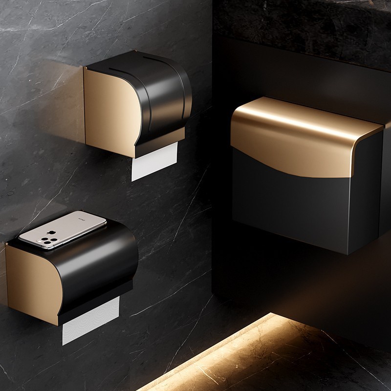 Toilet paper towel box bathroom waterproof drawer non perforated toilet