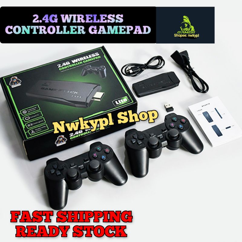 4K HD TV Video Game Console 2.4G Wireless Controller for PS1/FC