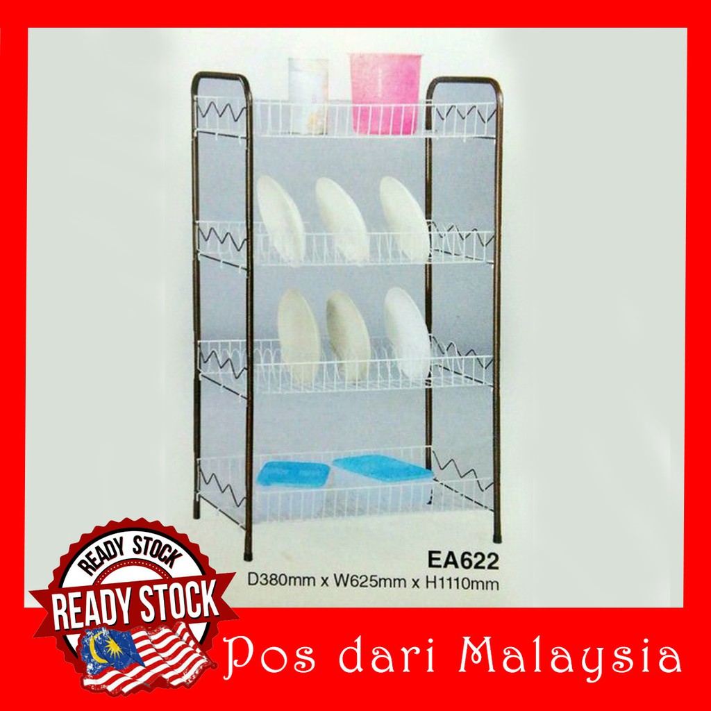 RAK BESI SERBAGUNA JENAMA POPULAR 3V MULTIPURPOSE RACK 3V 4 TIER ...
