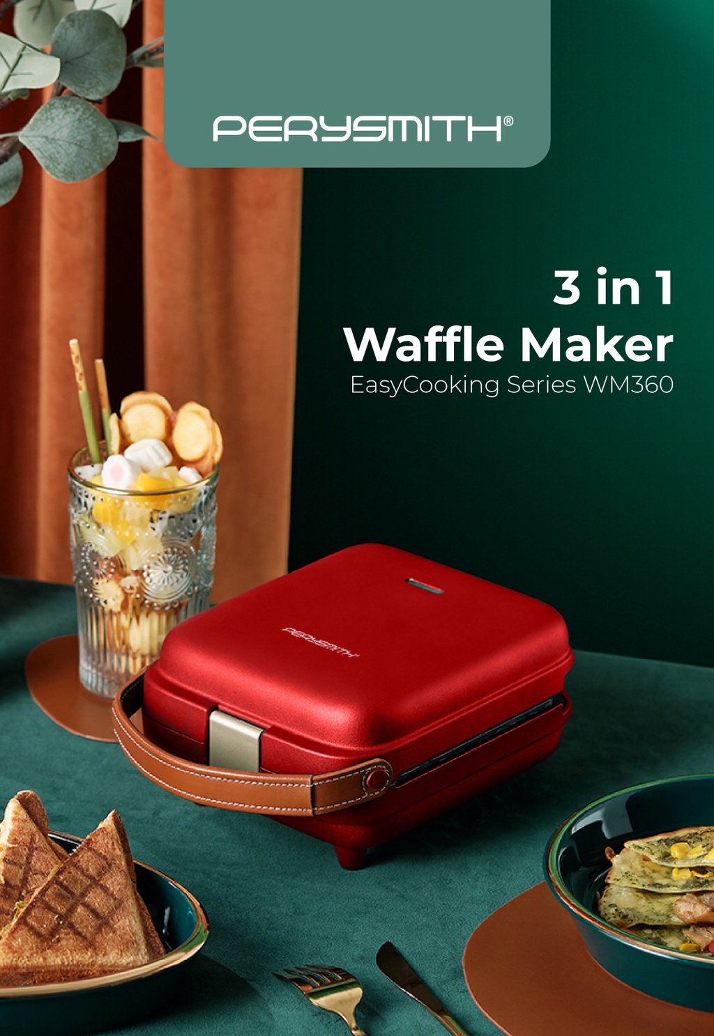 PerySmith 3in1 Waffle Maker EasyCooking Series WM360 Shopee Malaysia