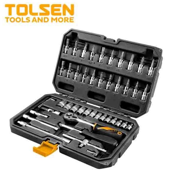 Socket Eyes 46 Pcs Socket Ratchet Set Tool Box TOLSEN | Shopee Malaysia