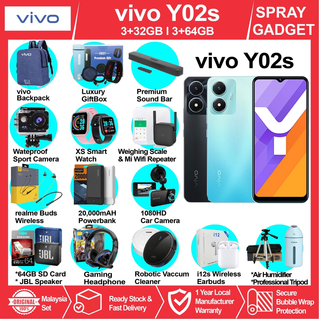 Vivo Y02s ( 3+32GB L 3+64GB ) 6.51" Inch Display, 5000mAh Bigger ...