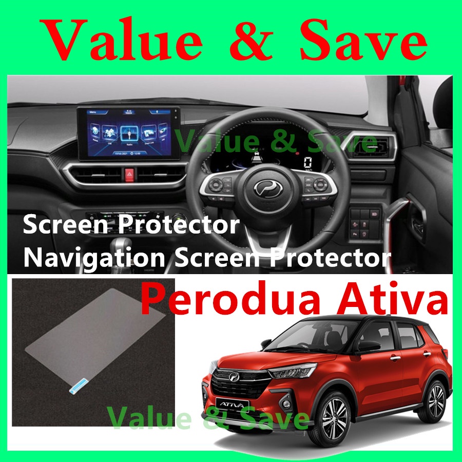 Perodua Ativa Head Unit Navigation information Screen Protector Premium