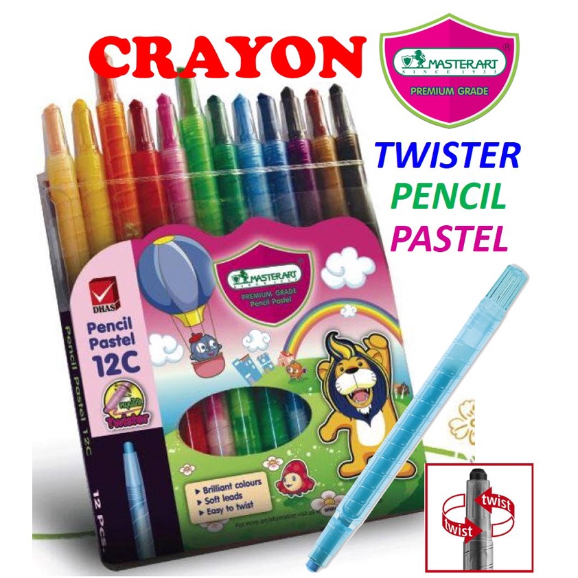 MasterArt Master Art Premium Grade Oil Pastel Crayon Pencils 12c