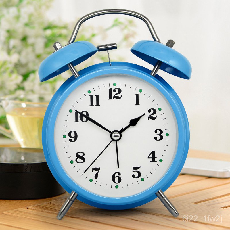 jamMetal Bell Little Alarm Clock Oversized Bell Student Mute Bedside