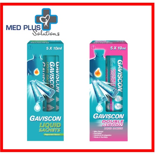 Gaviscon Liquid Sachet 10ml x 5's (Convenient Packing On-The-Go ...