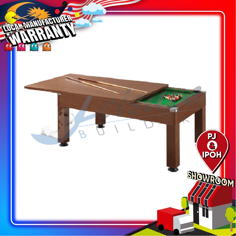 6ft Multipurpose Dining Top British Billiard Pool Table (2IN1 Dining