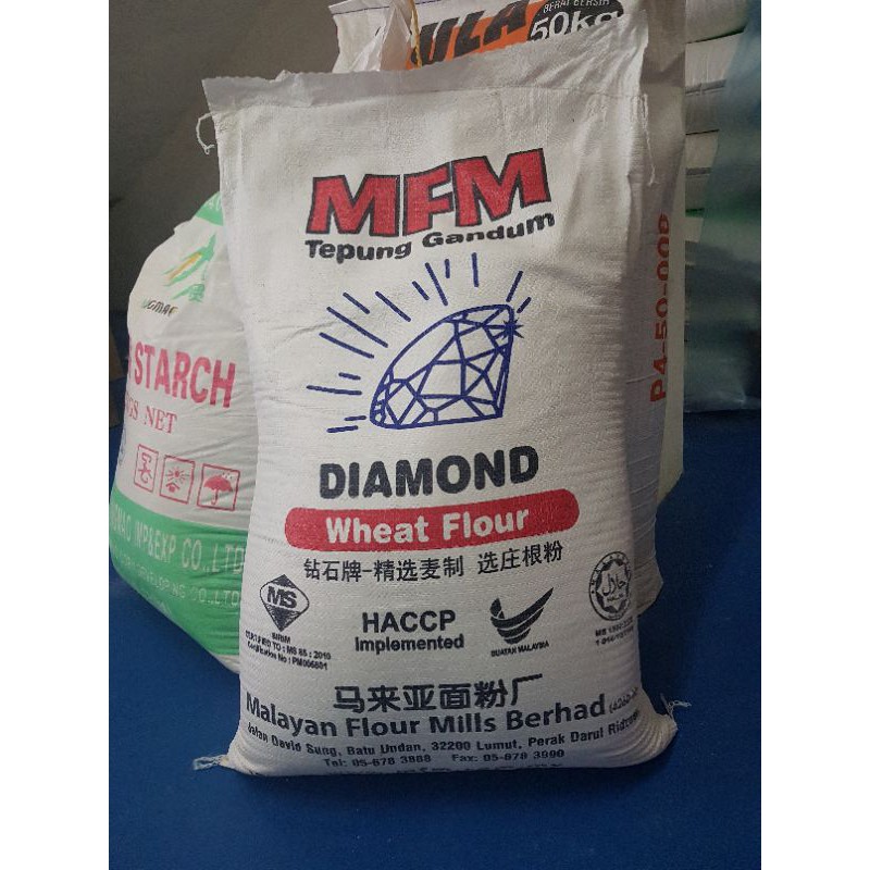 1kg Tepung High Protein jenama Diamond (MFM) / Tepung Roti / High Protein Flour brand Diamond