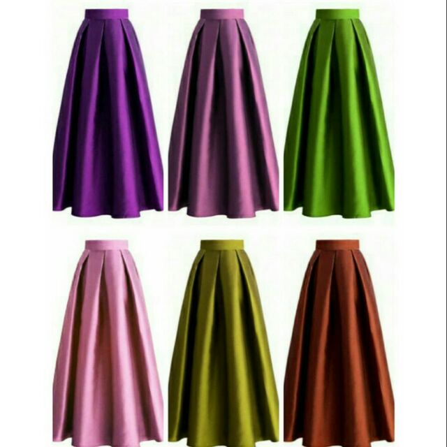 Skirt Satin Muslimah Skirt | Shopee Malaysia