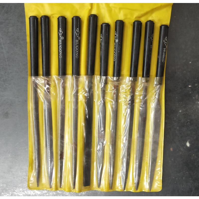 PRC Hugong 4*160MM(10PCS) Needle Files set/Kikir Besi(Mix Size ...