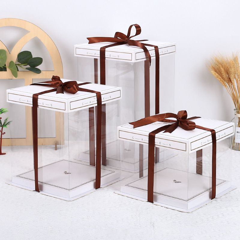 READY STOCK TRANSPARENT CAKE BOX GIFT BOX KOTAK HANTARAN / KOTAK KEK ...