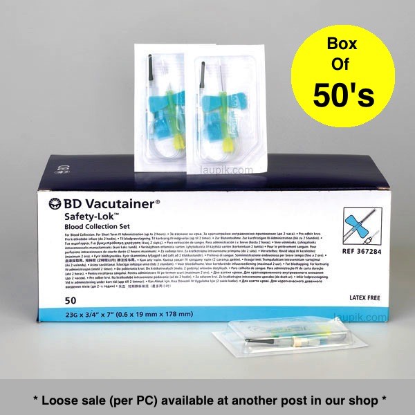 VACUTAINER® SAFETY-LOK™ Winged (Butterfly Needle) Blood Collection Set ...