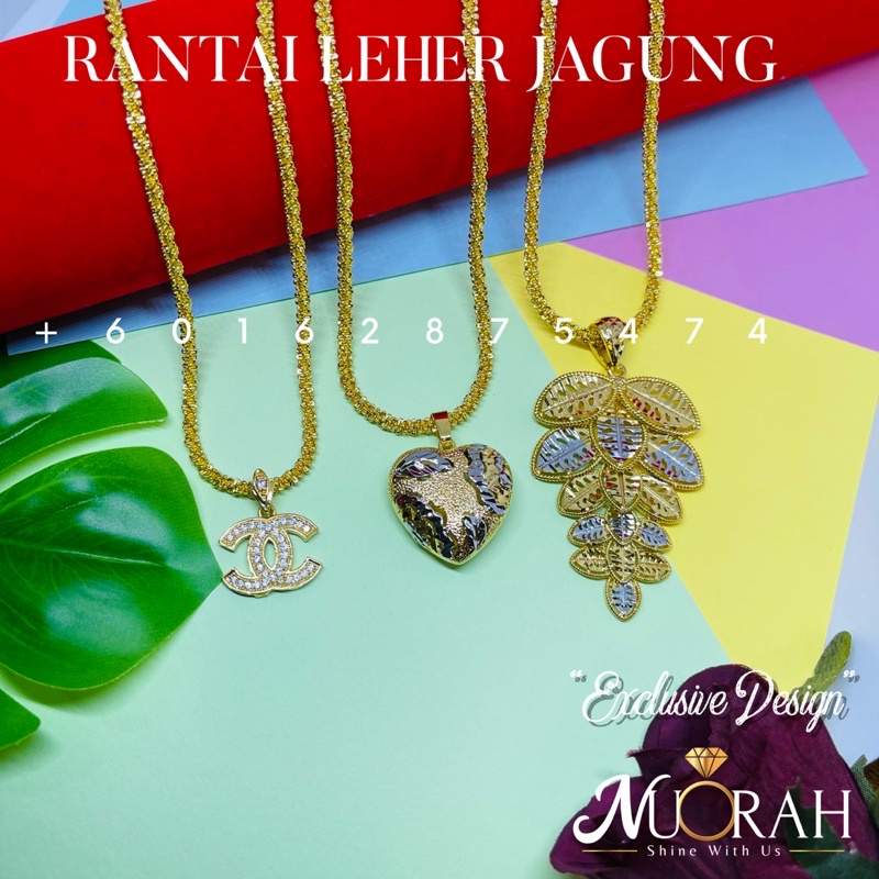 🔥HOT 🔥COP 916 ⚡RANTAI LEHER JAGUNG & LOKET🌟 EXCLUSIVE PATTERN & NEW ...