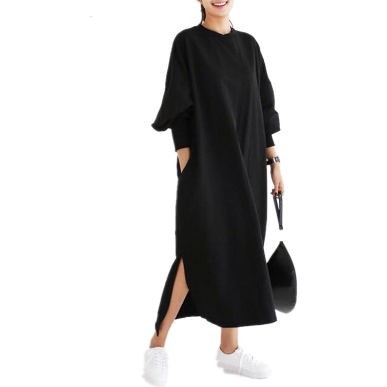 ZANZEA Women Casual Batwing Sleeve Round Neck Plus Size Loose Long ...