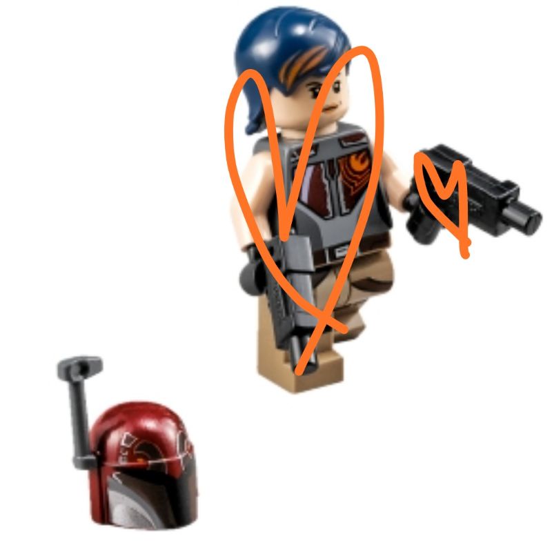 -SW0616 Lego Star Wars Sabine Wren Helmet Only - Super Rare Minifigure ...