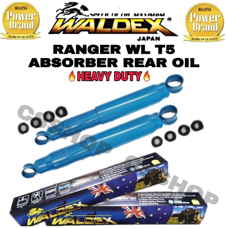 HEAVY DUTY FORD RANGER WL ABSORBER REAR GAS PERFORMACE NEW ORIGINAL WALDEX THAILAND SUSPENSION