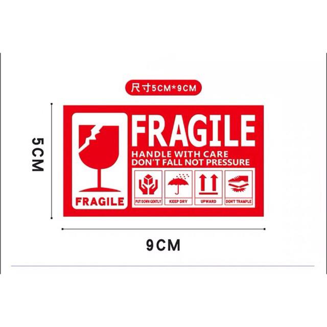 100pcs Fragile Sticker Do Not Throw Do Not Drop Mudah Pecah