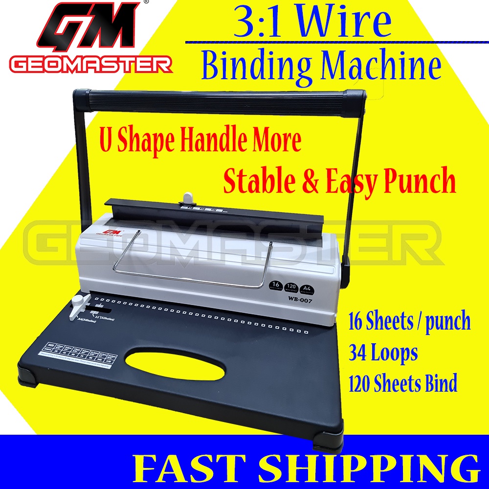 GEOMASTER Wire Binding Machine , Double Wire Binding Machine , Wire