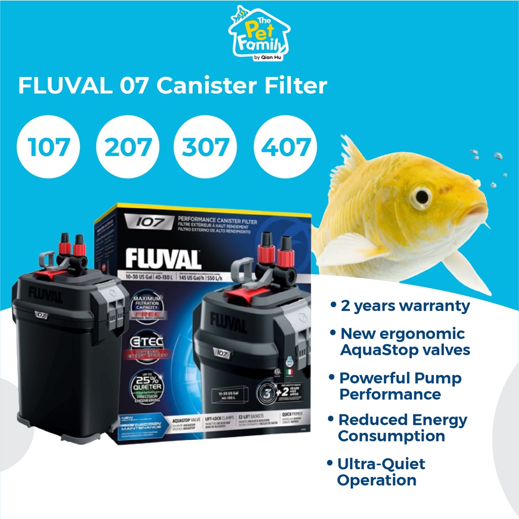 FLUVAL Canister Filter Aquarium Crystal Clear Quiet Water Filtration ...