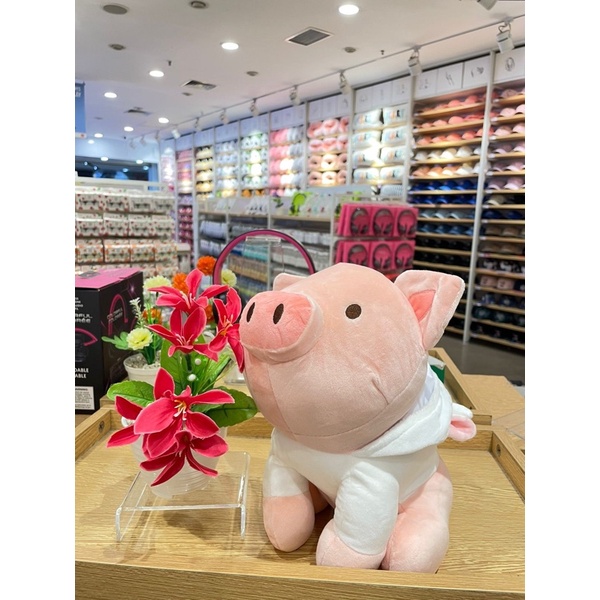MINISO SITTING PIGLET PLUSH TOY WITH RABBIT AND DINOSAURUS PIG BEE ...