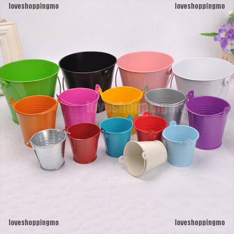 LOVE☆ Mini Metal Colorful Bucket Candy Keg Pails Wedding Party Favors