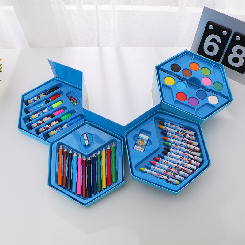 46 color Drawing Coloring Set Toys Stationery Gift Set Kids Toys ...