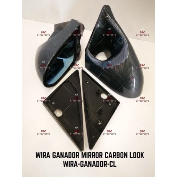 Proton Proton Wira / Satria / Putra Ganador Carbon Side Mirror Blue Glass Shopee Malaysia