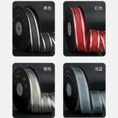 2.5CM Shining Korean Fabric Ribbon Flower Bouquet Wrapper Ribbon ...