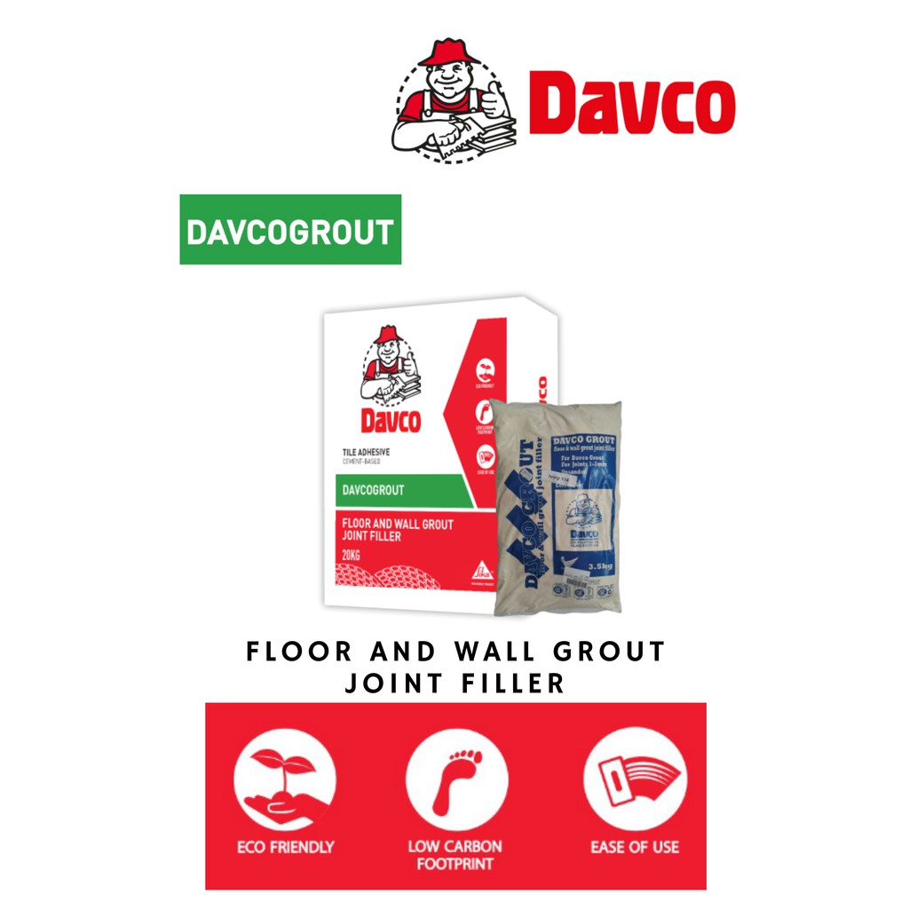 DAVCO GROUT Floor & Wall Grout Joint Filler 3.5KGS Shopee Malaysia