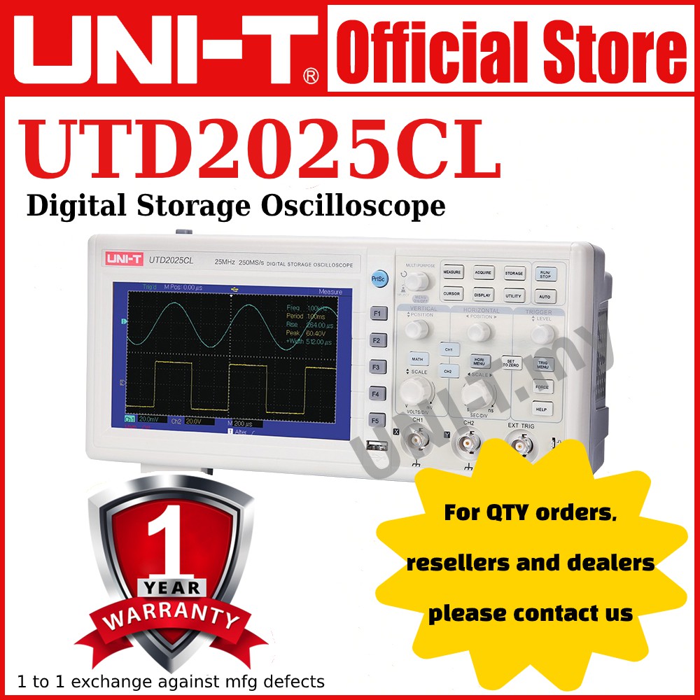 UNI-T UTD2025CL Digital Storage Oscilloscope | Shopee Malaysia