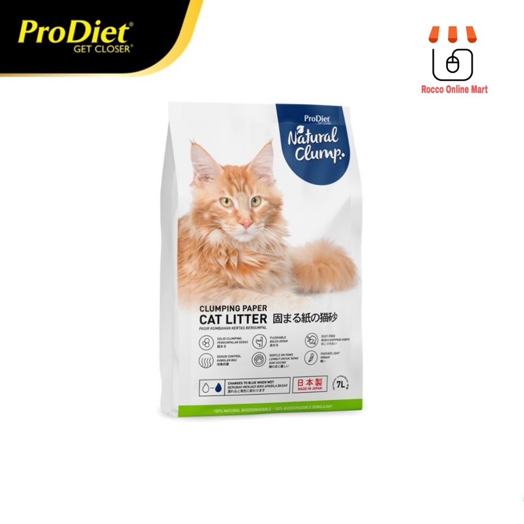 Paper clumping shop cat litter