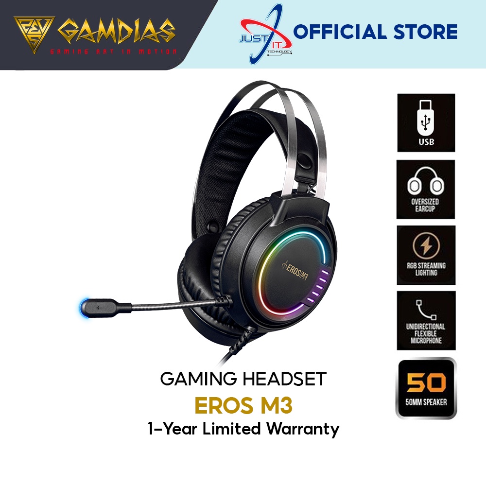 GAMDIAS EROS M3 STEREO LIGHTING GAMING HEADSET