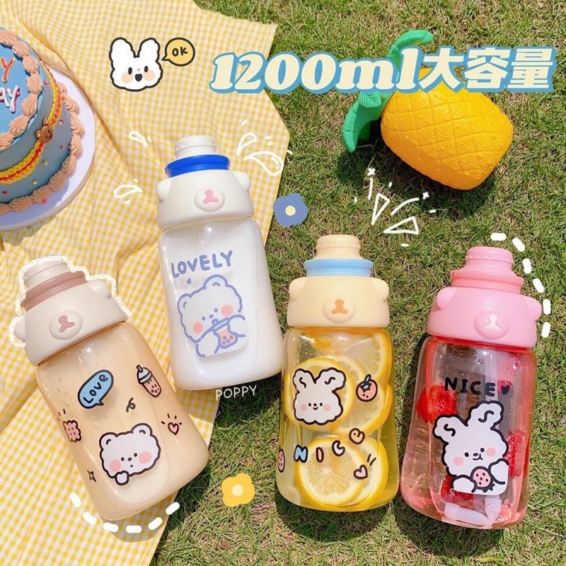 Cute 1L2 Super Large Plastic Water Bottle | Shopee Malaysia