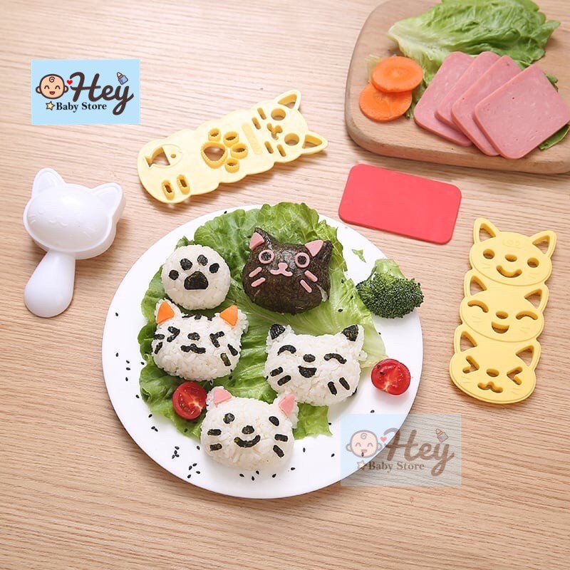 Rice Mold Cat Shapes Maker Kids Sushi Bento Kitchen DIY Tools | Shopee ...