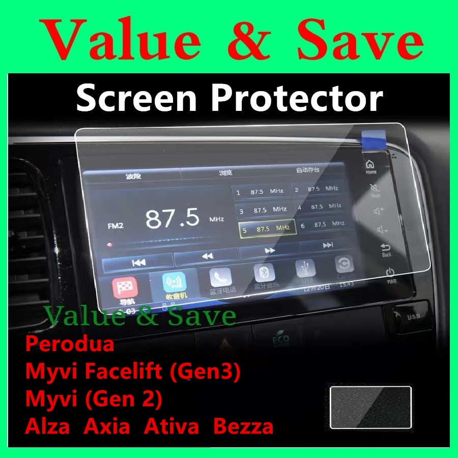 Perodua Myvi Bezza Axia Alza Aruz Ativa HU Screen Protector Navigation