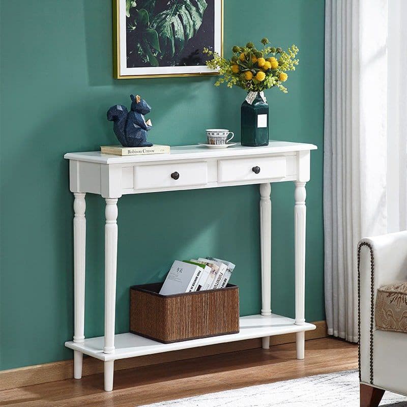 [PRE ORDER] AUSTIN American Style Solid Wood Console Table with Drawer ...