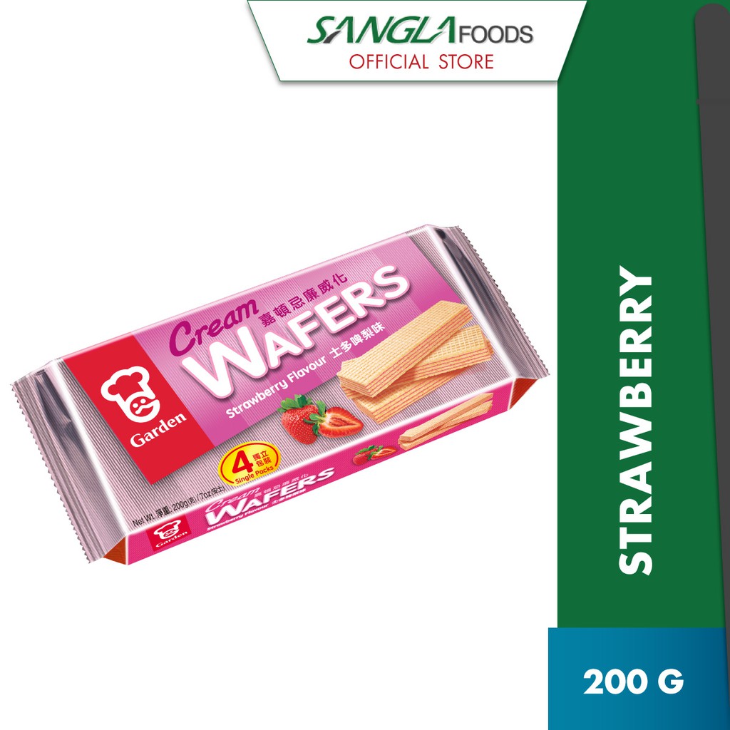 Garden Wafer Biscuit Strawberry (200G) Halal Certified Shopee Malaysia