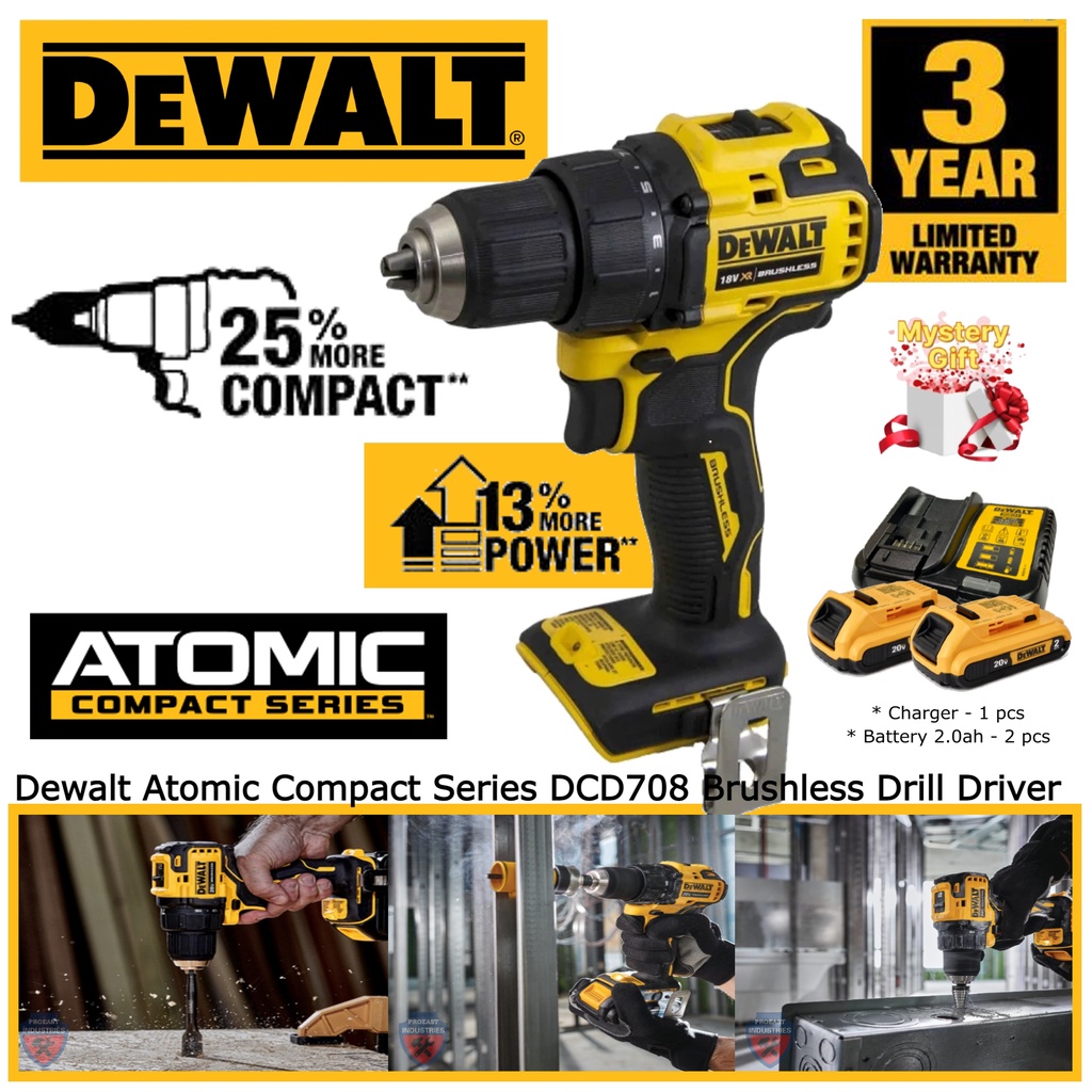 Dewalt Atomic DCD708D2-BI 13mm ( 3/8