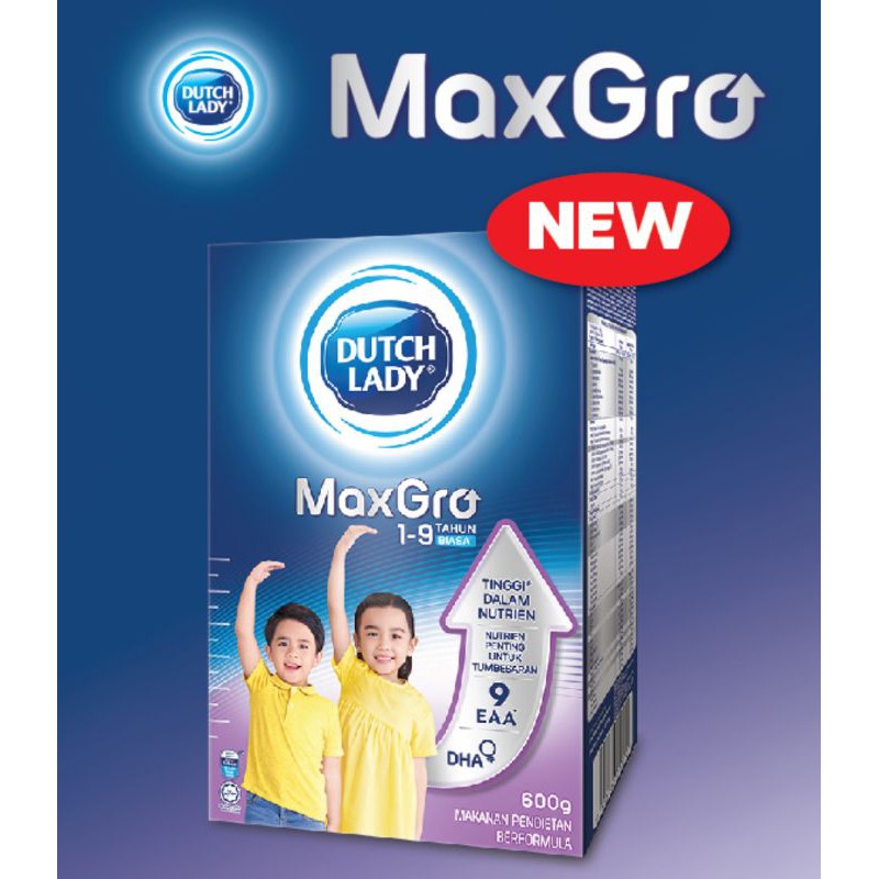 Dutch Lady MaxGro 1 to 9 years old 600g | Shopee Malaysia