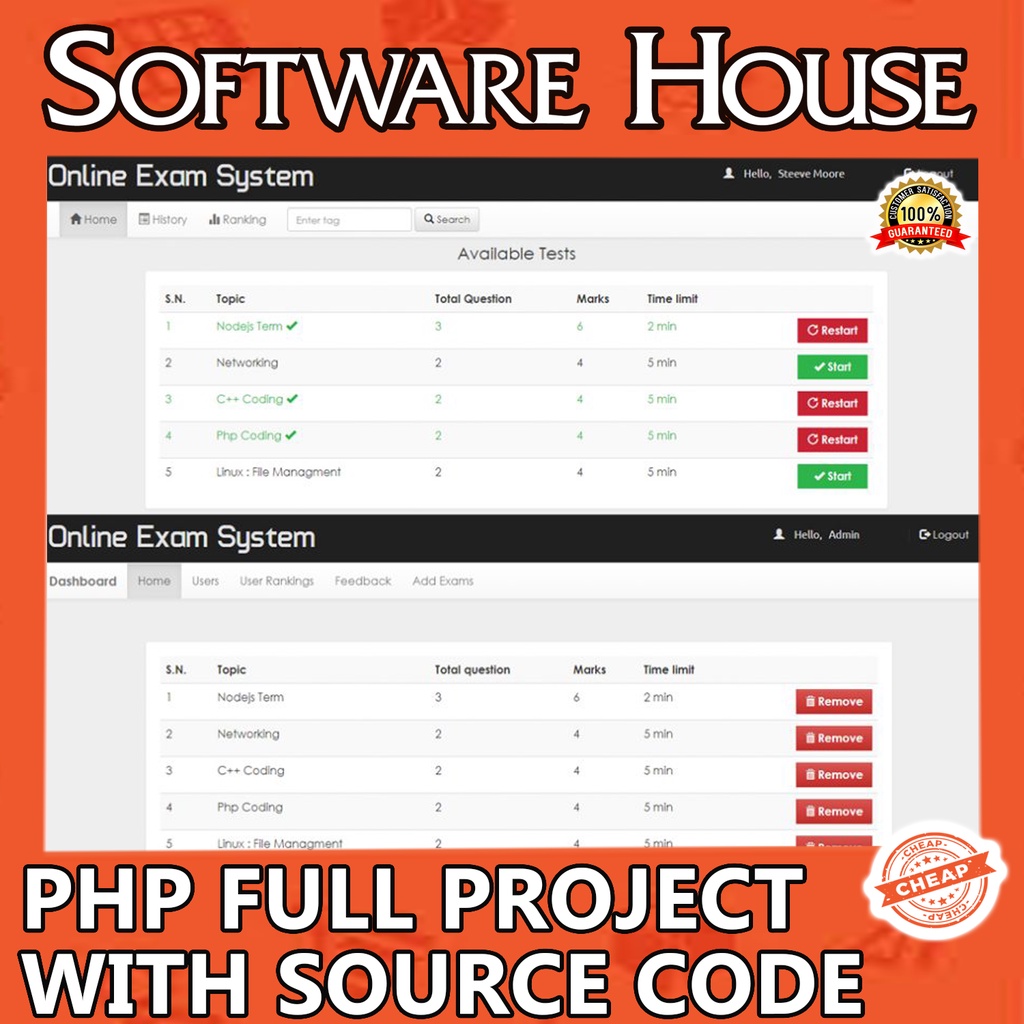 Online Exam System Full PHP Project with Source Code | Shopee Malaysia