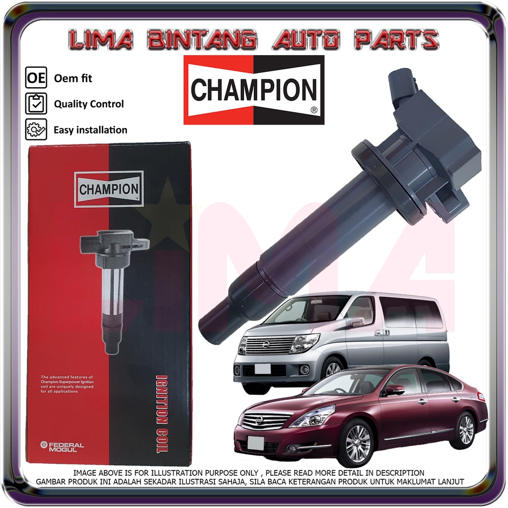 Nissan Teana J32 , Elgrand E51 Ignition Coils , Plug Coil CHAMPION