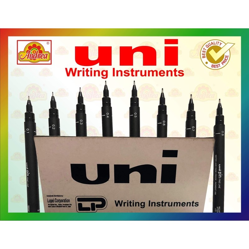 UNI Writing Instruments in different tip thickness | ANDREA | Shopee ...