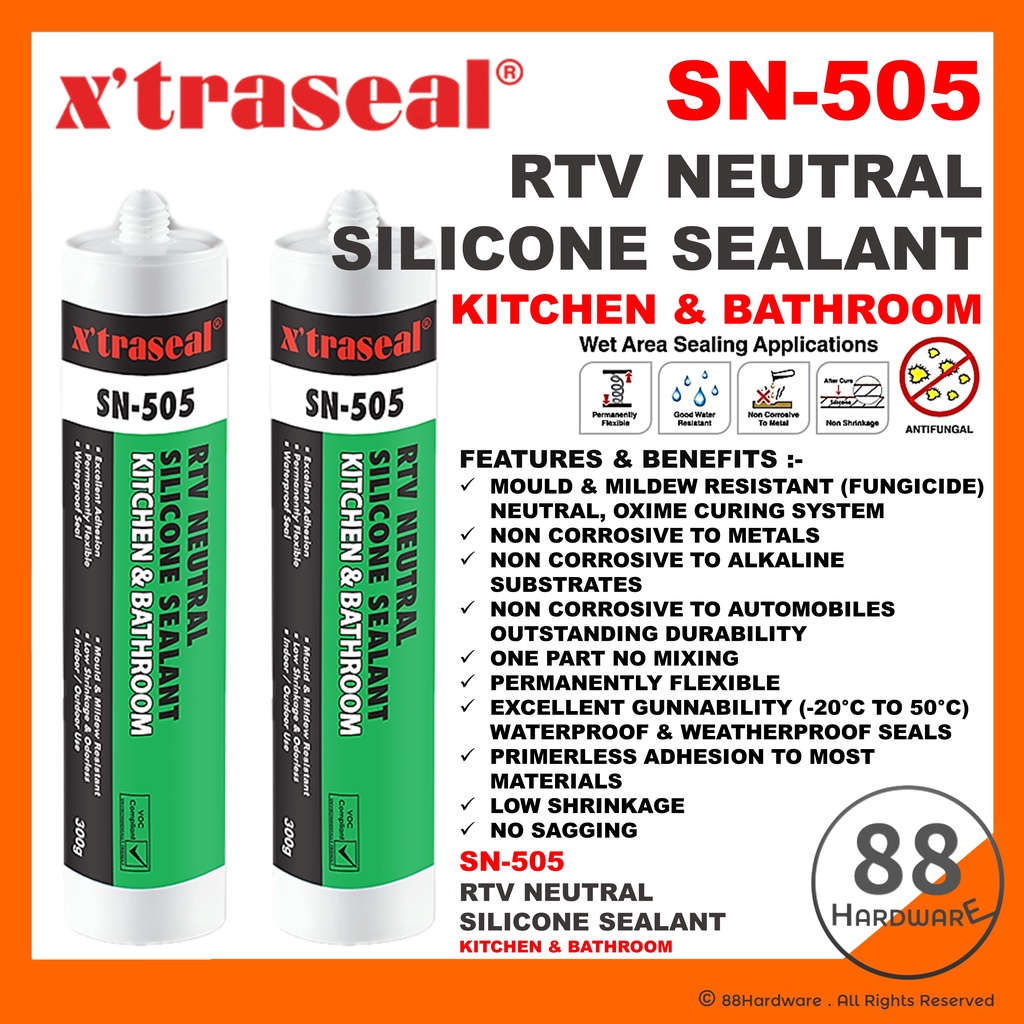 xtraseal SN505 antifungal silicone sealant / silicon / silicone