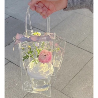 DIY Transparent PVC Plastic Gift Bags, Flower Bouquet Bags