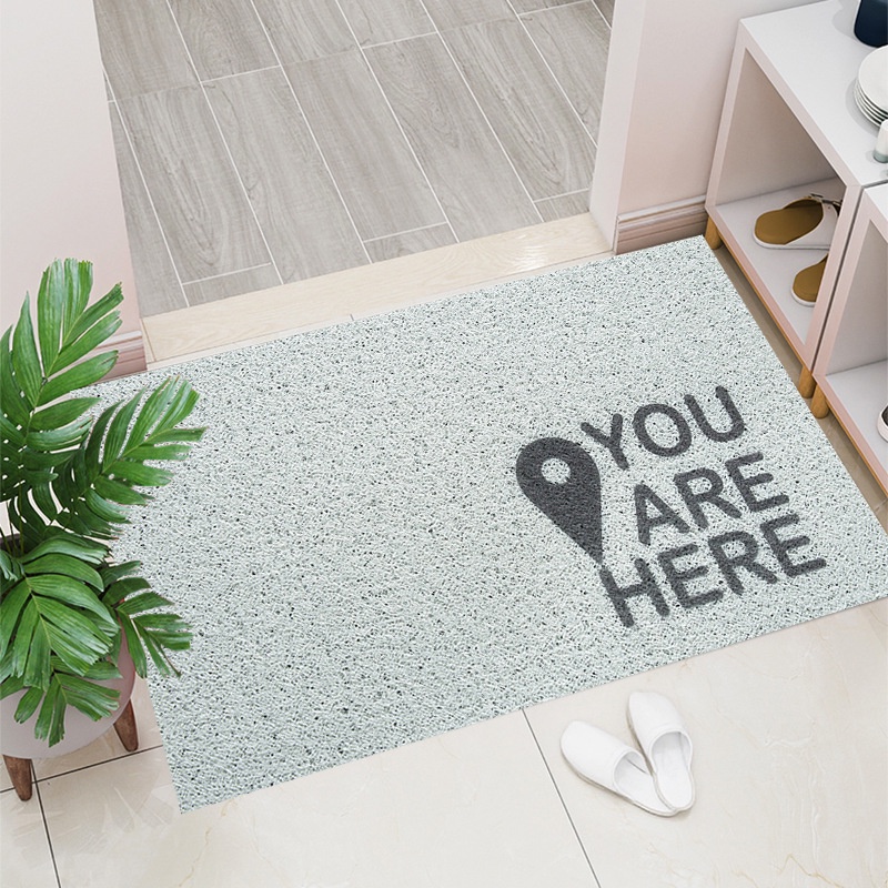 CozyJoy Entrance Door Mat PVC Coil Mat Silk Loop Floor Mat Soil Removal ...