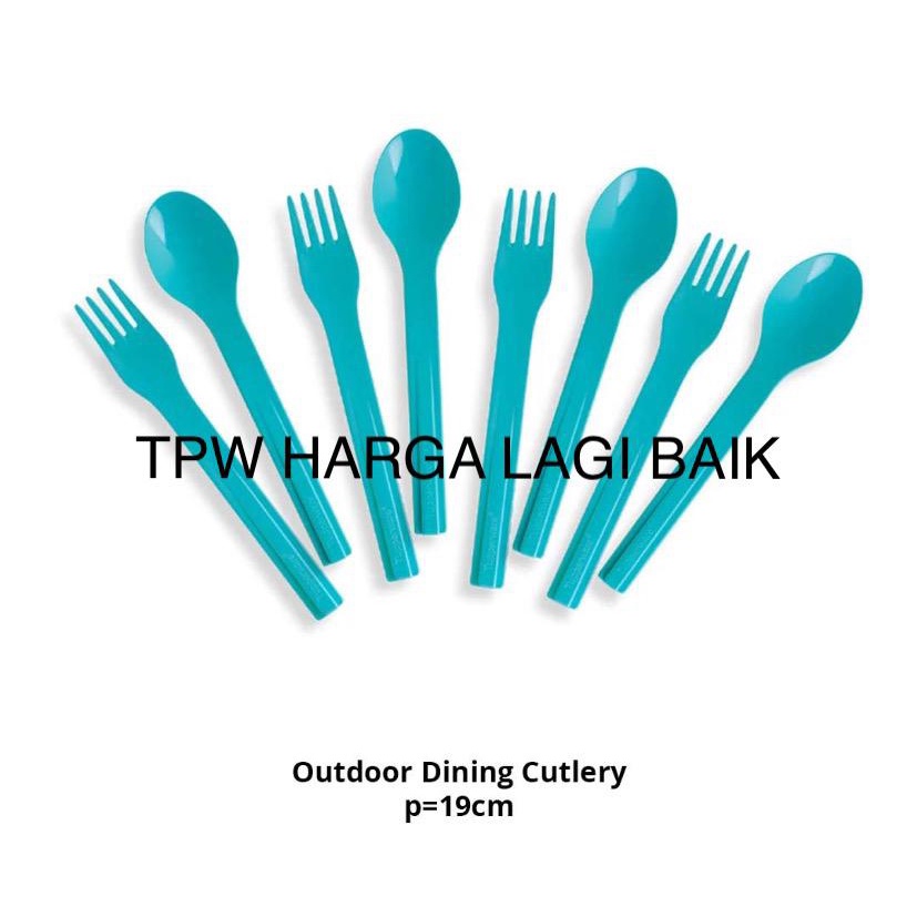 Tupperware Outdoor Dining Cutlery Set /Cutleries/ Sudu Garfu Plastik