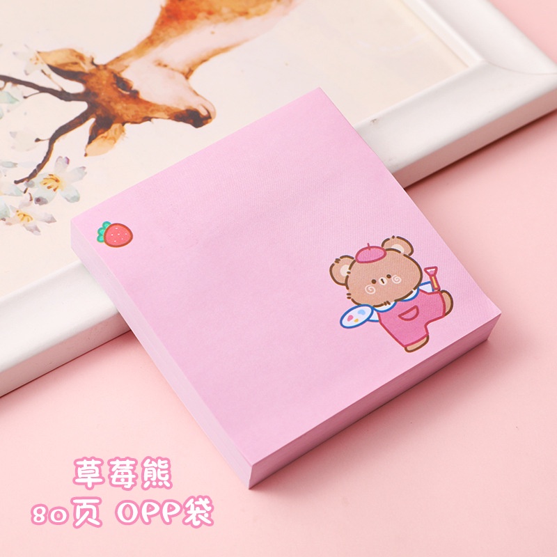Cute Bear Sticky Notes Memo Label Sticker Bookmarks Cute Note Pad Note ...